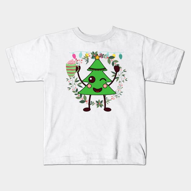 Christmas tree decorations - New tree - December christmas Kids T-Shirt by OrionBlue